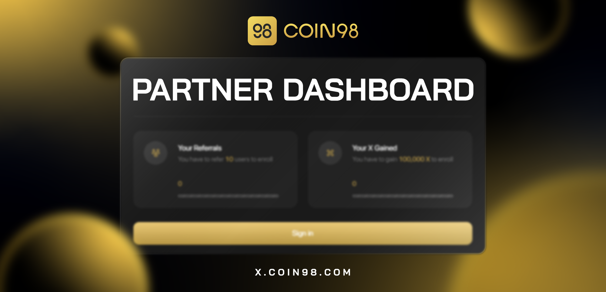 coin98 partner dashboard