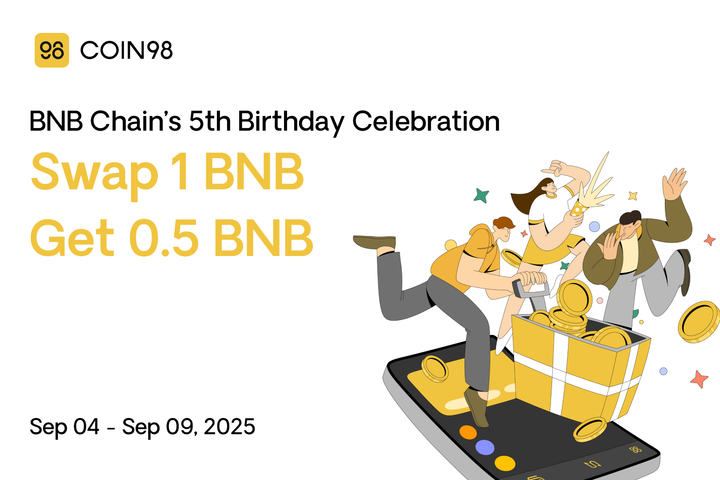 Coin98 Celebrates BNB Chain’s 5th Birthday – Swap 1 BNB, Get 0.5 BNB