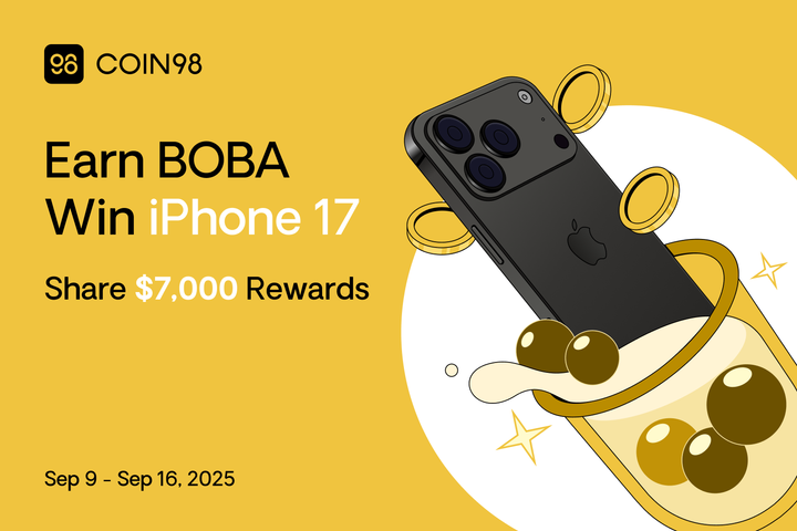Earn BOBA with Coin98 to Win iPhone 17 and $7,000 rewards